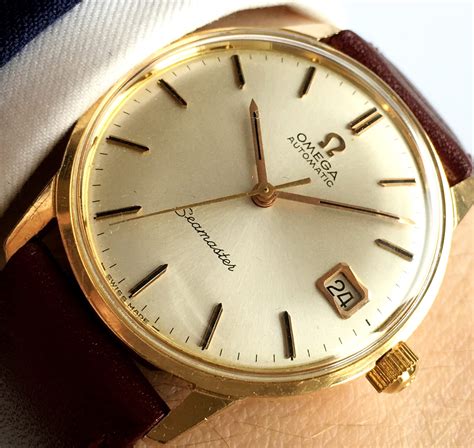 omega watch 18k|omega 18k gold watch vintage.